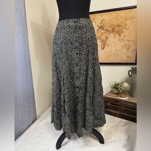 Vintage Studio floral button down midi skirt Size 12